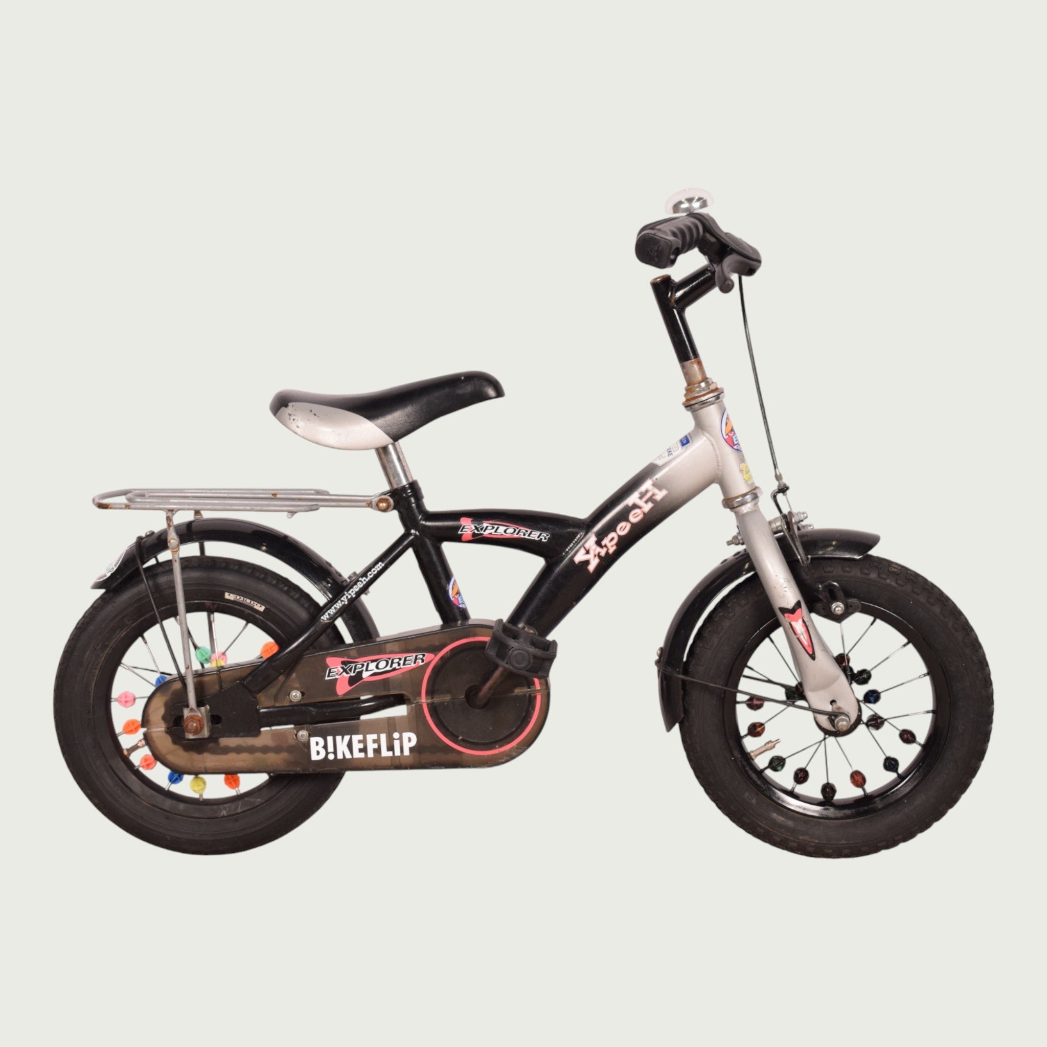 Yipeeh children's bicycle 12 inch - for 2-4 years - black