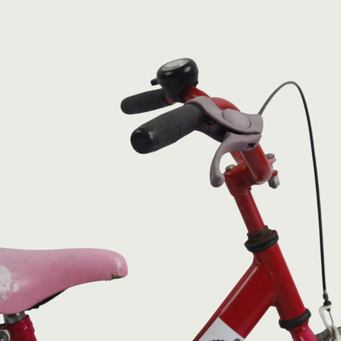 12.98 - BikeFlip, 12 inch kinderfiets, roze fiets, terugtraprem, handrem, kabelslot, zijwieltjes, schattig ontwerp
