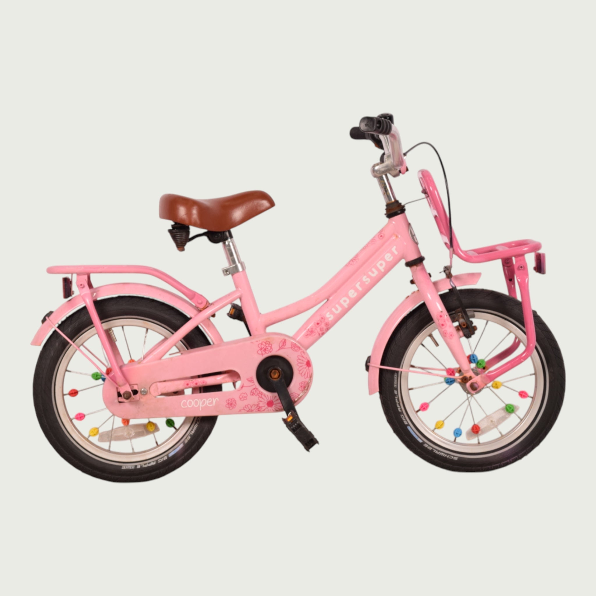 Popal children's bicycle 14 inch - in pink - for 3-5 years