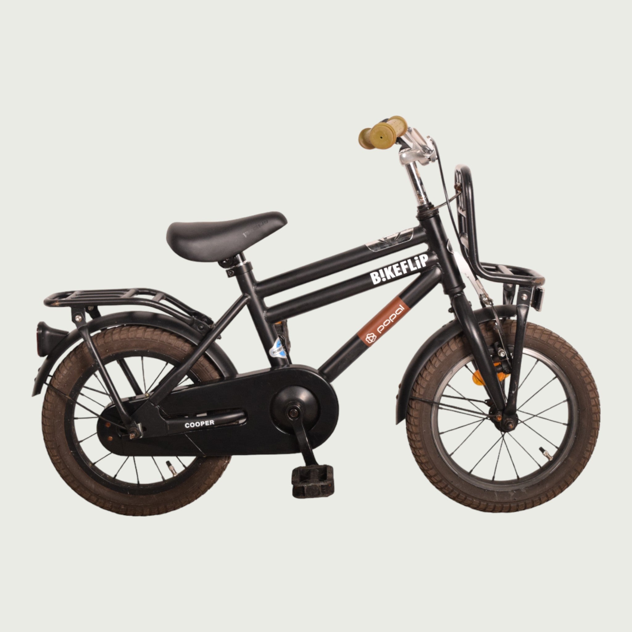 Popal children's bicycle 14 inch - Color: black - for 3-5 years