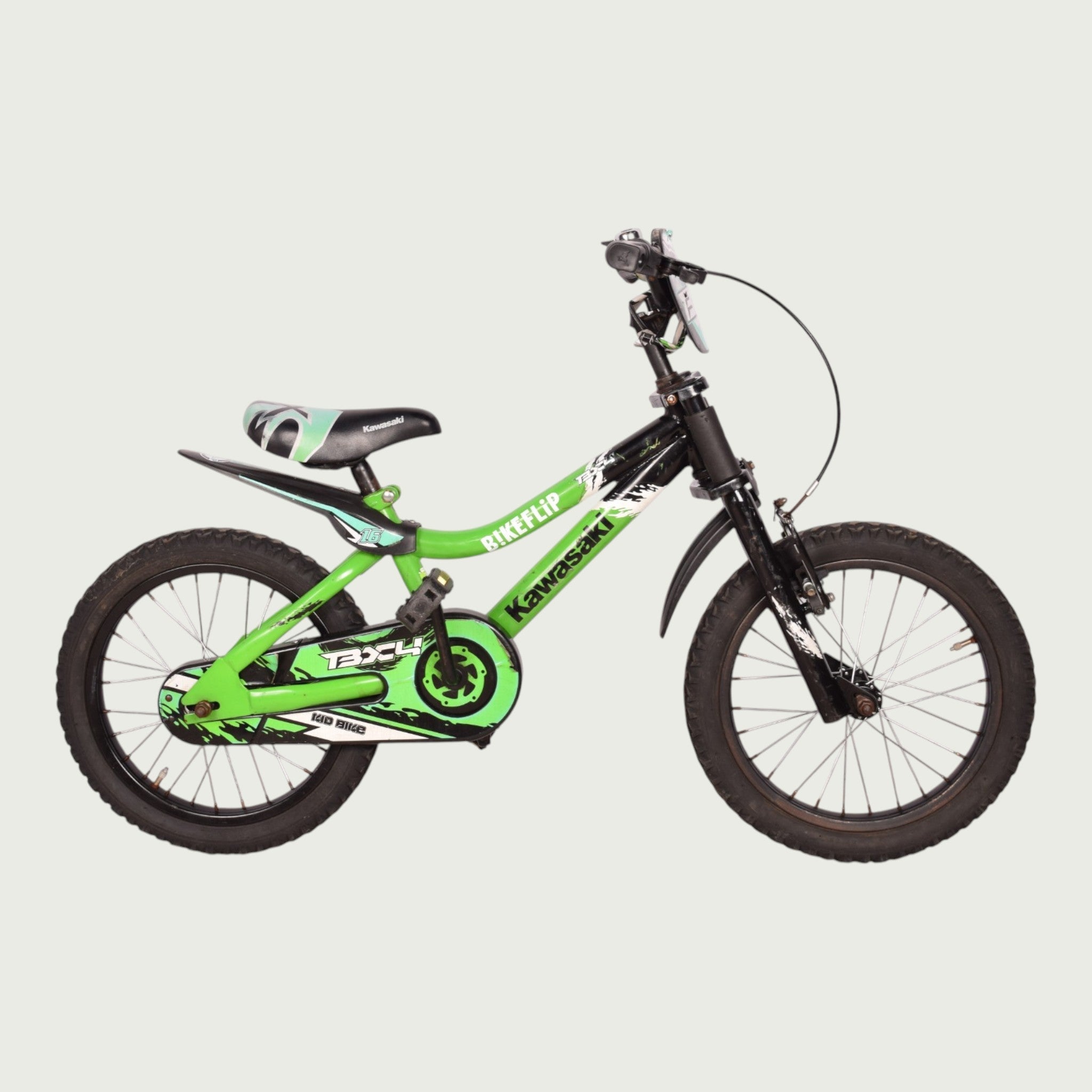 kawasaki 16 zoll kinderfahrrad Kids' Bike inch - For 4-6 years - Green Lens:Blue Sichere Bügelschlösser günstig | légers