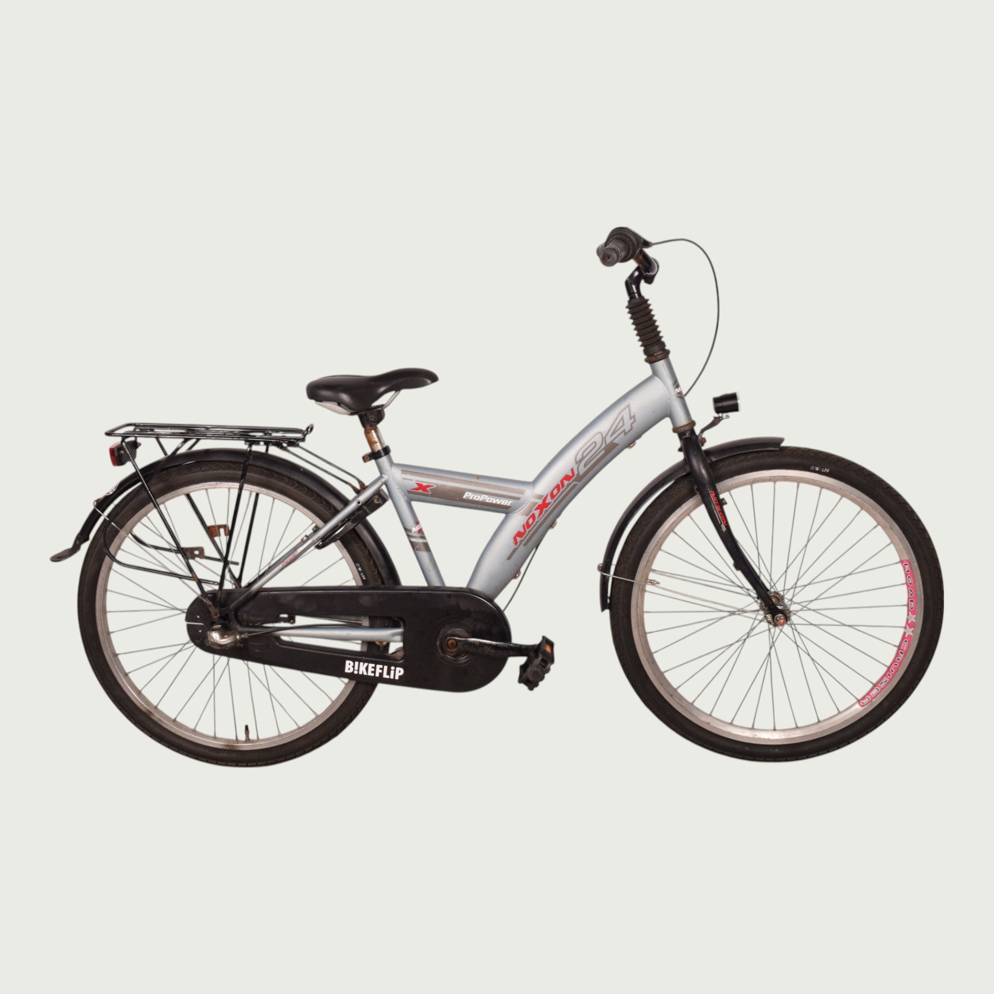 Noxon 24 inch fiets in grijs voor 9 & 10 jarige