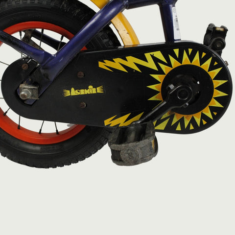 12.47 - BikeFlip, kinderfiets, 12 inch, rode fiets, terugtraprem, geen versnellingen, kabelslot, stevig, lichtgewicht