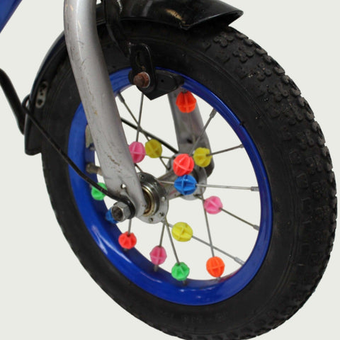 12.27, BikeFlip Corvino, 12 inch, blauw/grijs, lengte kind: 85-100 cm, terugtraprem, handrem, geen versnellingen, kabelslot
