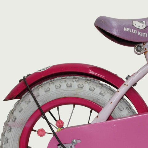 12.2 - BikeFlip, 12 inch, lengte kind: 85-100 cm, terugtraprem, zonder versnellingen, kabelslot, roze licht paars fiets