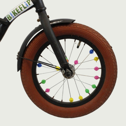 14.26 - BikeFlip, 14 inch fiets, zwarte cruiser, terugtraprem, geen versnellingen, kabelslot, kinderfiets