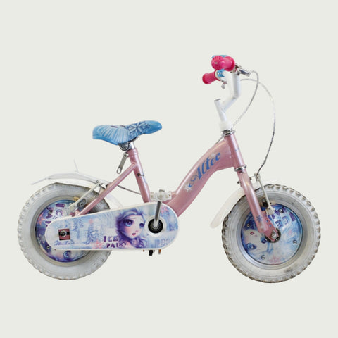 12.142 - BikeFlip, 12 inch kinderfiets, veelkleurige kinderfiets, Altec fiets, ijsprinses fiets, handremmen, zijwieltjes