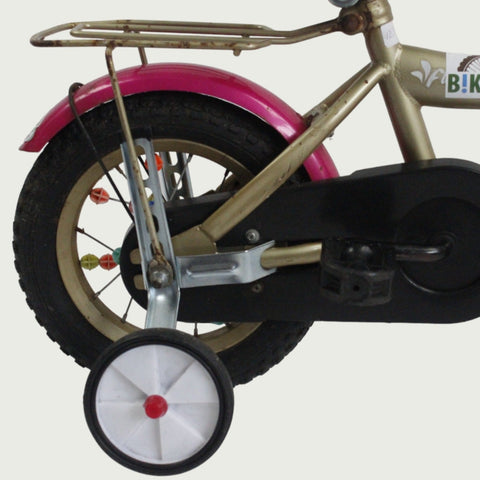 12.33 - BikeFlip, 12 inch, kinderfiets, bruin, terugtraprem, handrem, geen versnellingen, kabelslot, kinderen, 85-100 cm fiet