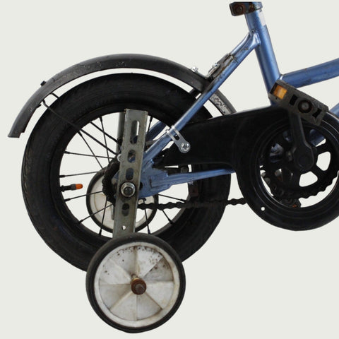 12.74 - BikeFlip, 12 inch kinderfiets, blauw fiets, Loekie, terugtraprem, kabelslot, stevig, stijlvol, geschikt voor beginner