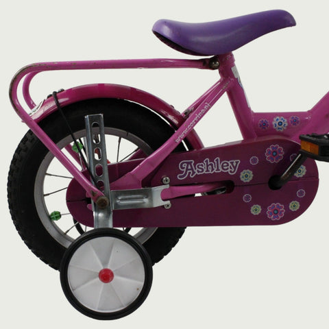 12.25 - BikeFlip, 12 inch, lengte kind: 85-100 cm, terugtraprem, geen versnellingen, kabelslot, roze, zijwieltjes optioneel