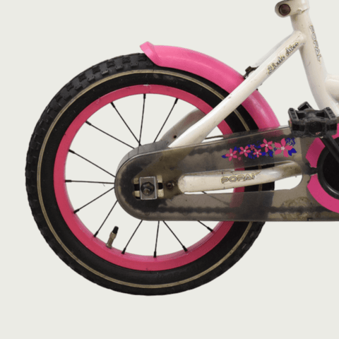 BikeFlip - 14.37 - BikeFlip, 12 inch fiets, veelkleurige Popal fiets, terugtraprem en handrem, geen versnellingen, kabelslot