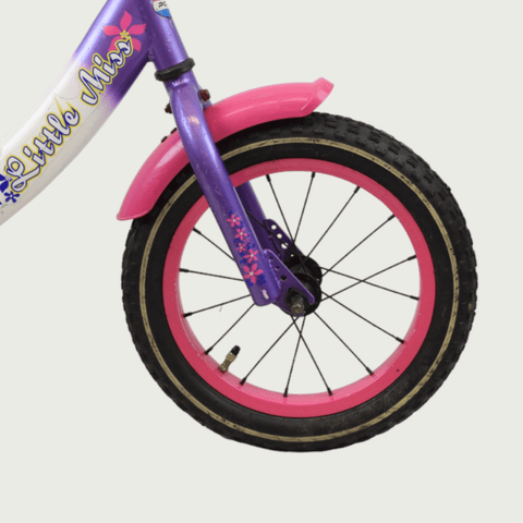 BikeFlip - 14.37 - BikeFlip, 12 inch fiets, veelkleurige Popal fiets, terugtraprem en handrem, geen versnellingen, kabelslot