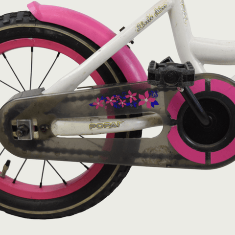BikeFlip - 14.37 - BikeFlip, 12 inch fiets, veelkleurige Popal fiets, terugtraprem en handrem, geen versnellingen, kabelslot