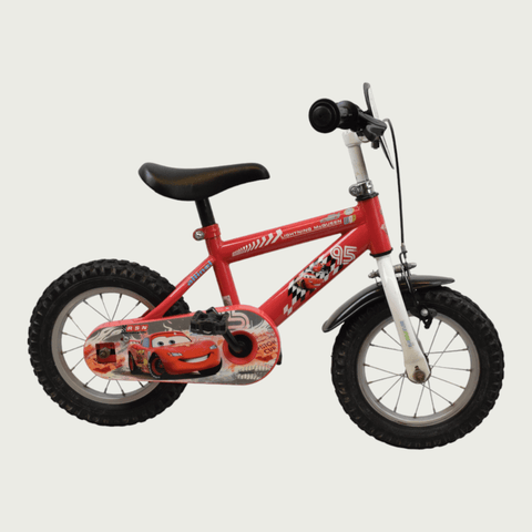 12.189 - BikeFlip, 12 inch, 85-100 cm, kledingmaat 86-98, terugtraprem, handrem, geen versnellingen, kabelslot, rood fiets