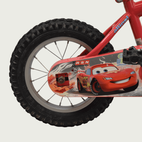 12.189 - BikeFlip, 12 inch, 85-100 cm, kledingmaat 86-98, terugtraprem, handrem, geen versnellingen, kabelslot, rood fiets