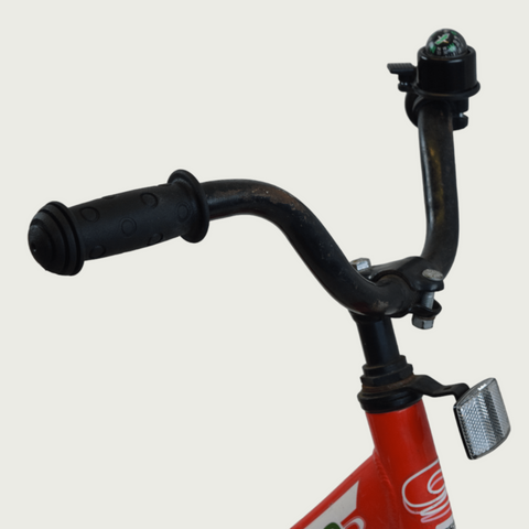 12.180 - BikeFlip, 12 inch kinderfiets, fiets voor kind, rode fiets, terugtraprem, fiets zonder versnellingen, zijwieltjes