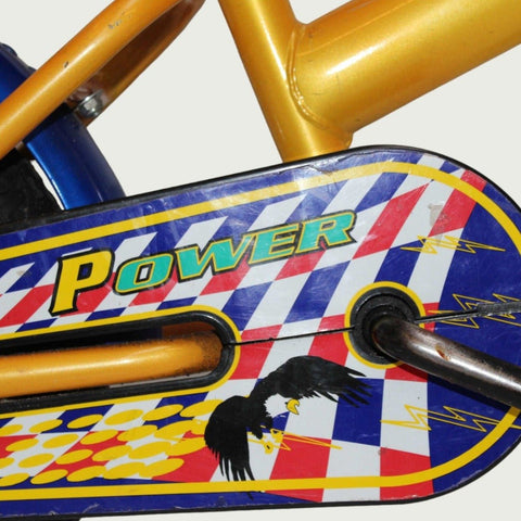 12.36 - BikeFlip, 12 inch, kinderfiets, rood, geel, blauw, terugtraprem, handrem, geen versnellingen, kabelslot