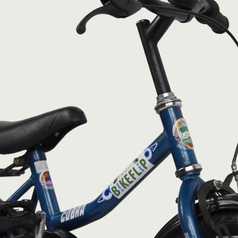12.65 - BikeFlip, kinderfiets, 12 inch, blauw, Corvino Cobra, terugtraprem, handrem, kabelslot, geen versnellingen, stevig