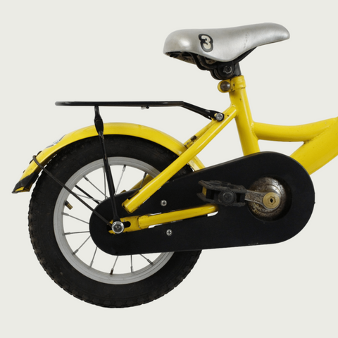 12.112, BikeFlipgele 12 inch fiets kinderen, handrem, terugtraprem, geen versnellingen, kabelslot, 85-100 cm