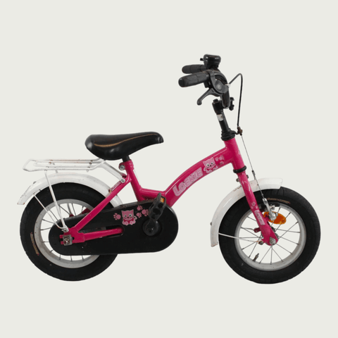 12.26 - BikeFlip, Viviane, 12 inch, Loekie, roze, lengte kind: 85-100 cm, terugtraprem, handrem, geen versnellingen