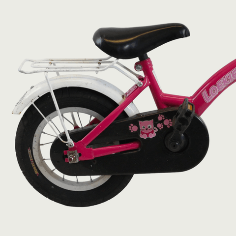 12.26 - BikeFlip, Viviane, 12 inch, Loekie, roze, lengte kind: 85-100 cm, terugtraprem, handrem, geen versnellingen