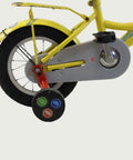 12.64 - BikeFlip, kinderfiets, 12 inch, bruin, rood, Gazelle fiets, terugtraprem, kabelslot, geen versnellingen, stevig