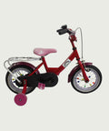 12.98 - BikeFlip, 12 inch kinderfiets, roze fiets, terugtraprem, handrem, kabelslot, zijwieltjes, schattig ontwerp