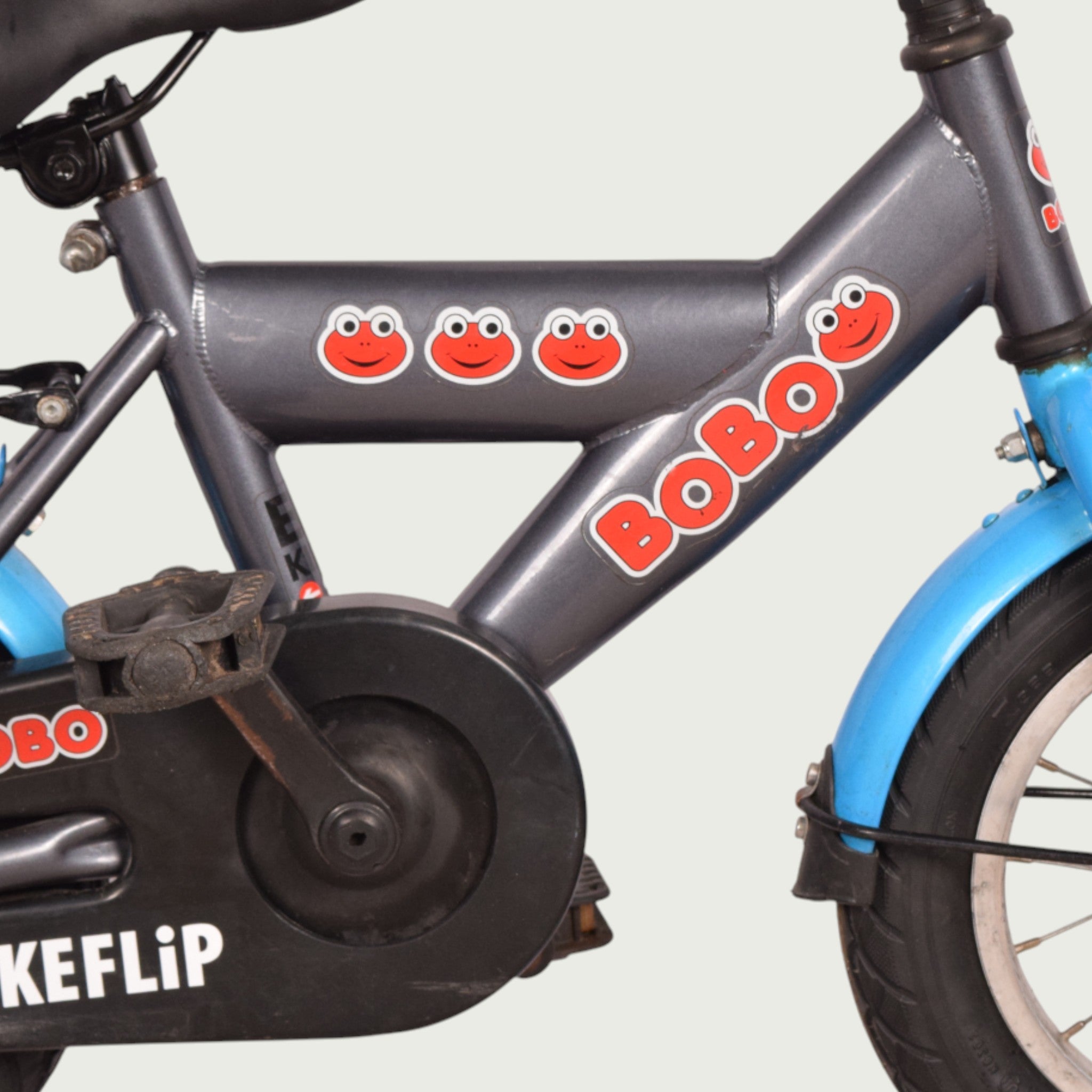 Bobo children's bicycle 12 inch - for 2-4 years - gray - BikeFlip