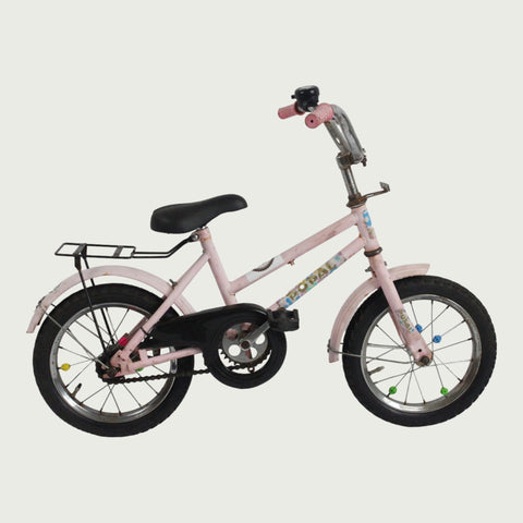 14.8 - BikeFlip, 14 inch fiets, roze fiets, terugtraprem, geen versnellingen, kabelslot, verlichting