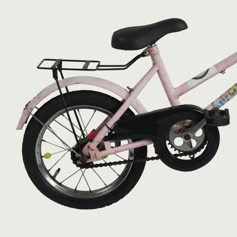 14.8 - BikeFlip, 14 inch fiets, roze fiets, terugtraprem, geen versnellingen, kabelslot, verlichting