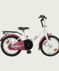 16.100 - BikeFlip, 16 inch fiets, witte kinderfiets, terugtraprem en handrem, geen versnellingen, kabelslot, verlichting,