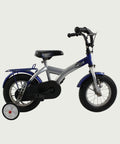 12.4 - BikeFlip, kinderfiets, 12 inch, zilveren fiets, terugtraprem, handrem, geen versnellingen, kabelslot