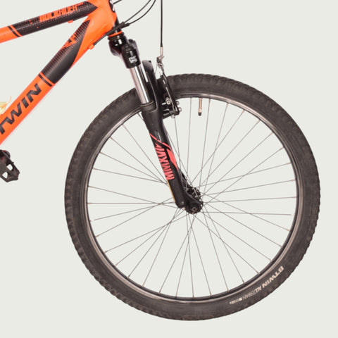 b'twin mountainbike 24 inch B-TWIN 24-inch orange children's bicycle for 9 and 10 year olds