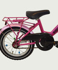 14.34 - BikeFlip, 14 inch fiets, roze kinderfiets, terugtraprem, geen versnellingen, kabelslot, fiets voor kinderen 95-105 cm
