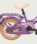 Paarse Loekie kinderfiets, 12 inch.