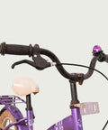 Paarse Loekie kinderfiets, 12 inch.