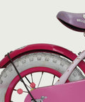 12.2 - BikeFlip, 12 inch, lengte kind: 85-100 cm, terugtraprem, zonder versnellingen, kabelslot, roze licht paars fiets
