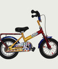 12.36 - BikeFlip, 12 inch, kinderfiets, rood, geel, blauw, terugtraprem, handrem, geen versnellingen, kabelslot