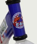 12.10 - BikeFlip, Blauw wit rode fiets, Kabelslot, Terugtraprem en handrem