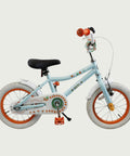 14.27 - BikeFlip, 14 inch fiets, blauwe fiets, terugtraprem, handrem, geen versnellingen, kabelslot, kinderfiets