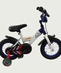 12.86 - BikeFlip, 12 inch kinderfiets, politiefiets, lichtsirene, blauw, terugtraprem, handrem, kabelslot, stoer, avontuur
