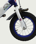 12.86 - BikeFlip, 12 inch kinderfiets, politiefiets, lichtsirene, blauw, terugtraprem, handrem, kabelslot, stoer, avontuur