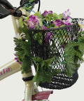 12.42 - BikeFlip, kinderfiets, 12 inch, gouden fiets, bloemenmandje, terugtraprem, handrem, geen versnellingen, kabelslot