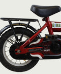 12.125 - BikeFlip, 12 inch kinderfiets, Loekie fiets, rode kinderfiets, terugtraprem, handrem, peuterfiets, kabelslot