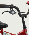 12.125 - BikeFlip, 12 inch kinderfiets, Loekie fiets, rode kinderfiets, terugtraprem, handrem, peuterfiets, kabelslot