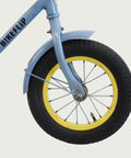 12.138 - BikeFlip 12 inch kinderfiets, blauwe kinderfiets, terugtraprem, kabelslot, tweedehands kinderfiets,