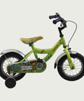 12.58 - BikeFlip, kinderfiets, 12 inch, groene fiets, terugtraprem, handrem, kabelslot, stevig, lichtgewicht, duurzaam