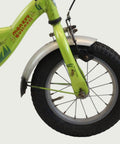 12.58 - BikeFlip, kinderfiets, 12 inch, groene fiets, terugtraprem, handrem, kabelslot, stevig, lichtgewicht, duurzaam