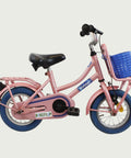 12.144 - BikeFlip, 12 inch kinderfiets, roze vintage fiets, Frozen mandje, coole kinderfiets, terugtraprem, handrem, ringslot