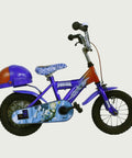 12.16 - BikeFlip, 12 inch kinderfiets, paars fiets, Spiderman thema fiets, terugtraprem, handrem, kabelslot, zijwieltjes